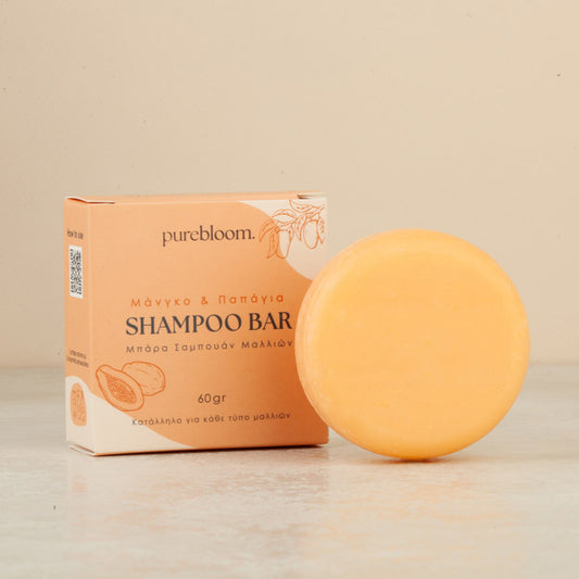 Rice Protein Shampoo Bar for Hair Growth - Mango & Papaja