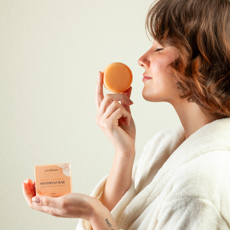 Rice Protein Shampoo Bar for Hair Growth - Mango & Papaja