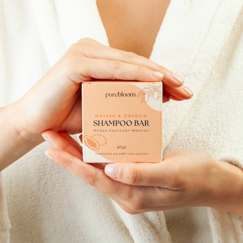 Rice Protein Shampoo Bar for Hair Growth - Mango & Papaja
